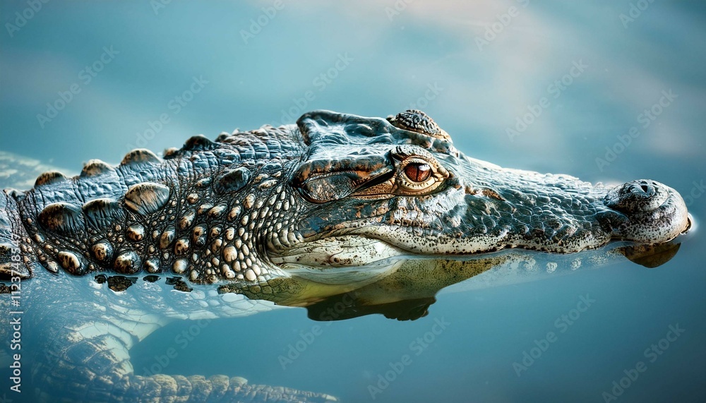 Fototapeta premium crocodile in the water
