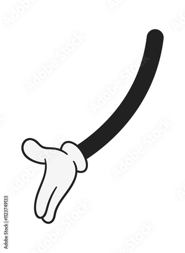 Comic vintage arm handshake gesture
