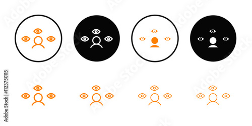 Paranoia icon web design in vector