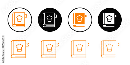 recipe book icon web design in vector