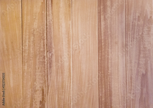 Surface row of planks of peeling, rubbed, faded, tangled, lumpy, bamboo wood. Surface for commercial photography of products. Raw, vintage, wrapping 3D models. Free space for text. Top, close up