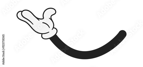 Hand comic holding gesture doodle