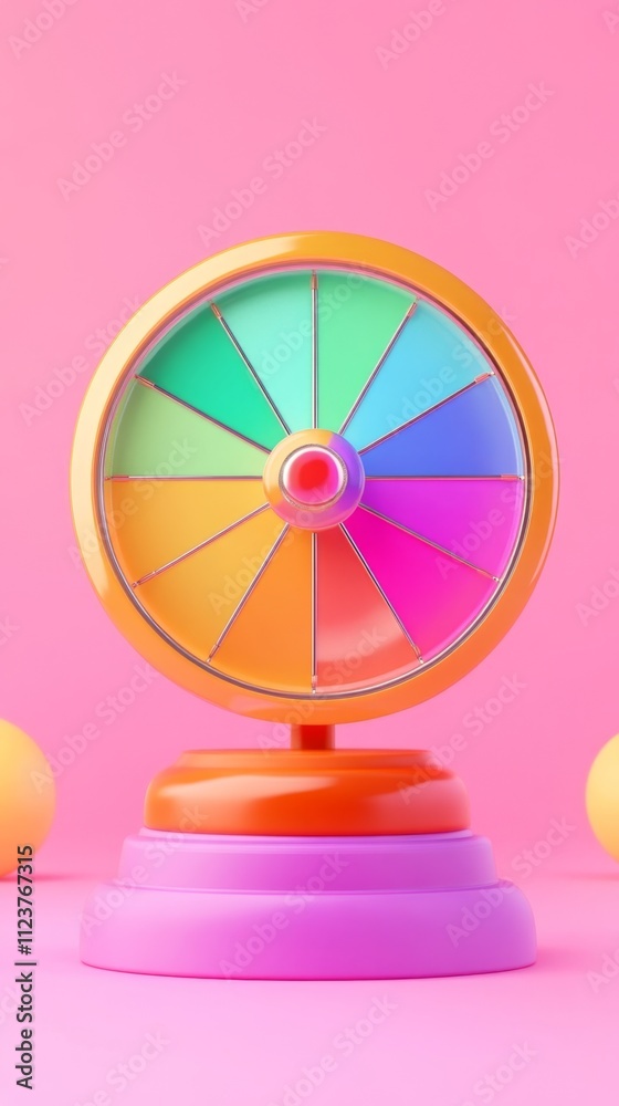 Obraz premium Vibrant Colorful Spinning Wheel Design