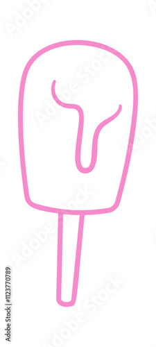 Sweet sugary melting ice-cream scribble