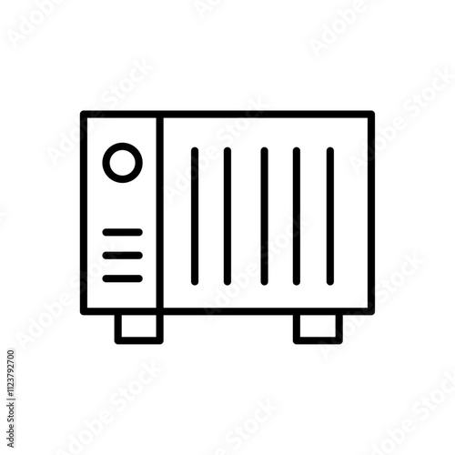 Conditioner heater icon Outline vector for web ui