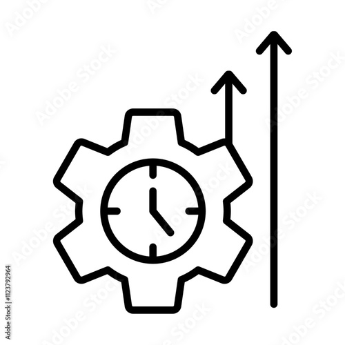 Efficiency icon Outline vector for web ui