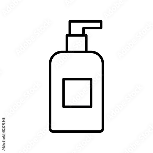 Liquid soap bottle icon Outline vector for web ui