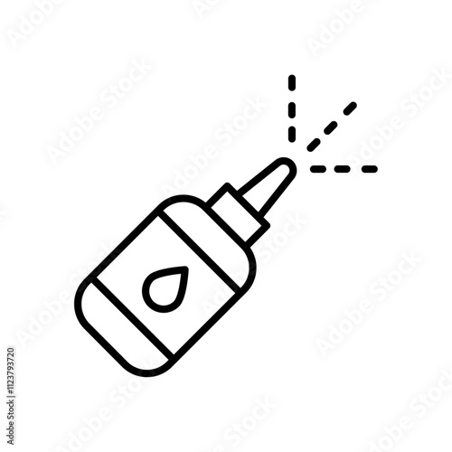 Nasal spray bottle icon Outline vector for web ui