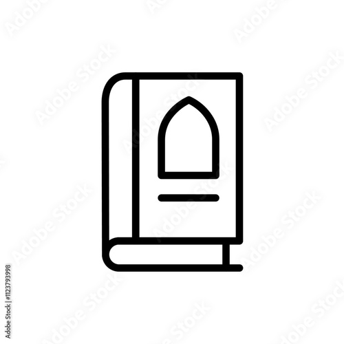 Quran book icon Outline vector for web ui