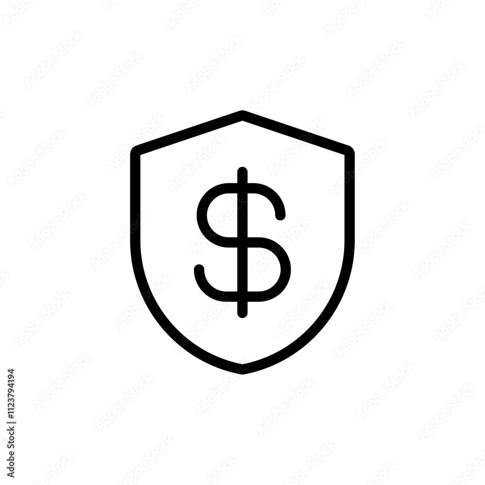 Obraz premium Secure payment icon Outline vector for web ui