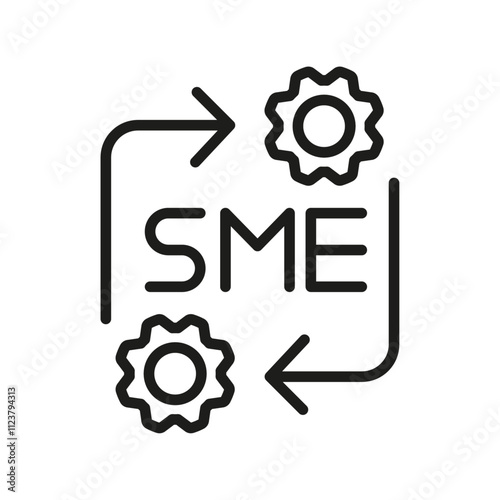 SME icon Outline vector for web ui