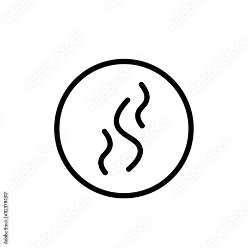 Smoke steam icon Outline vector for web ui
