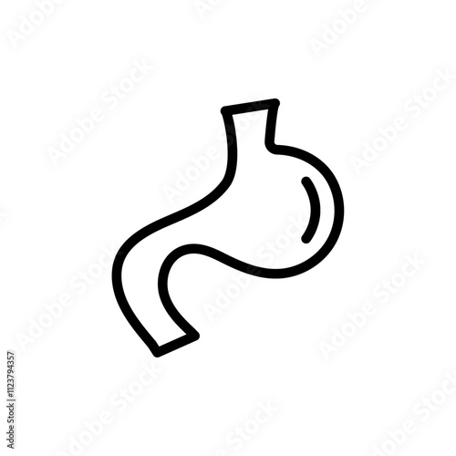 Stomach icon Outline vector for web ui