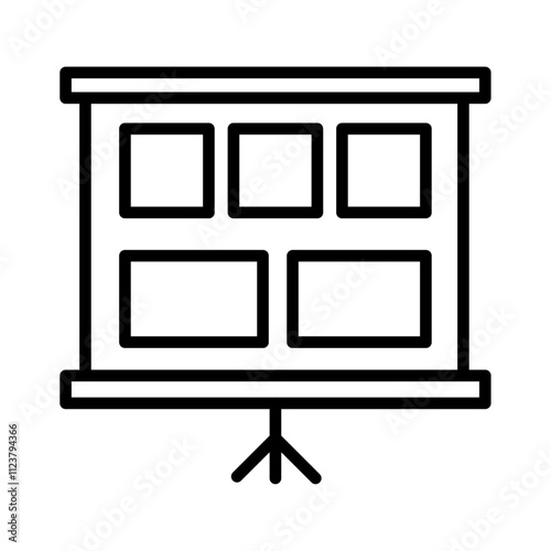 Storyboard icon Outline vector for web ui