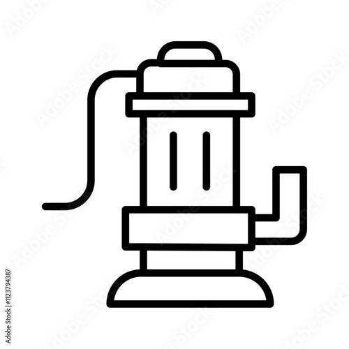 Sump pump icon Outline vector for web ui