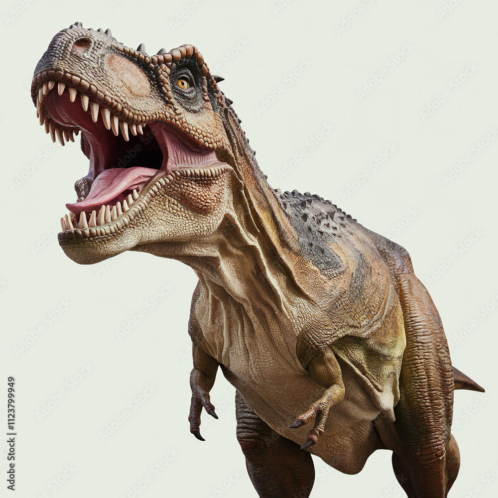 Fototapeta premium Tyrannosaurus Rex Dinosaur Roaring with Teeth