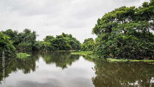 Konstfotografi The landscape of the Negombo Lagoon in Sri Lanka