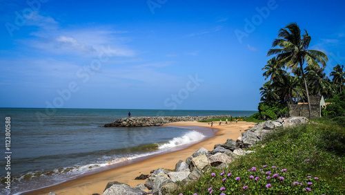Obraz na plátně A beach nearby Negombo Town in Sri Lanka
