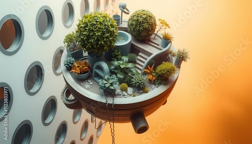 AI's Creation: A Biotech Garden on Another Planet