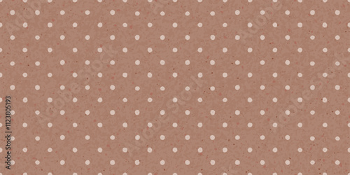 Mocha mousse polka dot pattern. Seamless coffee background. Polkadot mocha mousse color. 2025 year colour abstract seamless pattern. Spring trend fashion polka dot background. Interior fabric vector