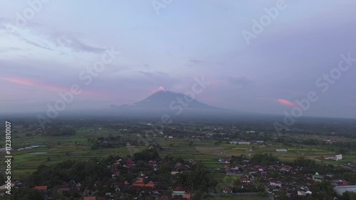 Beautiful natural scenery of Mount Merapi