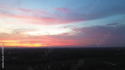 Beautiful view of the evening sky