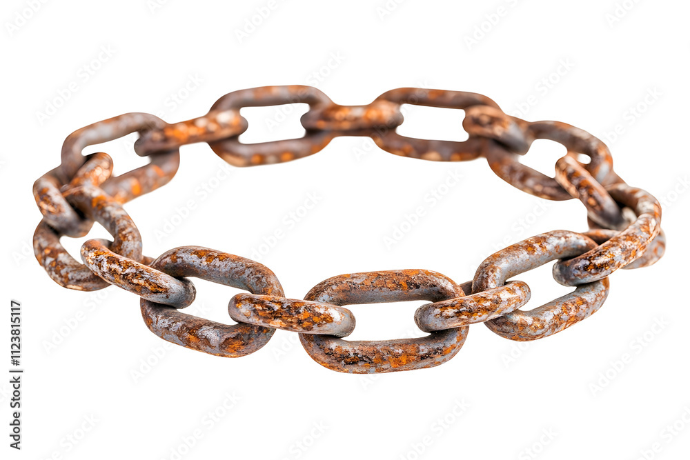 Obraz premium Close-up of a rusty vintage steel chain