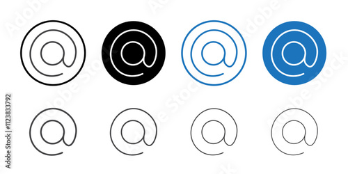 address icon Thin outline art symbol