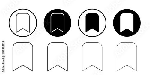 Bookmark icon Thin outline art symbol