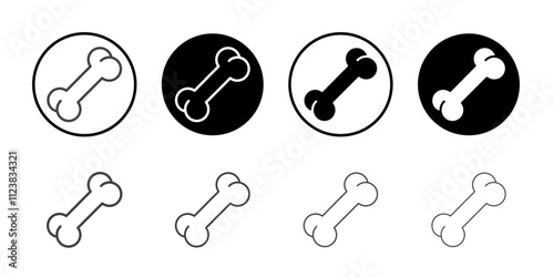 Bone icon Thin outline art symbol