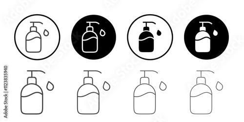 Handwash icon Thin outline art symbol