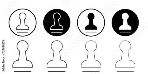 Stamp icon Thin outline art symbol
