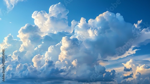 Billowing Cumulus Congestus Clouds Signaling an Approaching Thunderstorm, Towering High Above the Landscape with Darkening Skies and a Powerful Display of Nature’s Forces