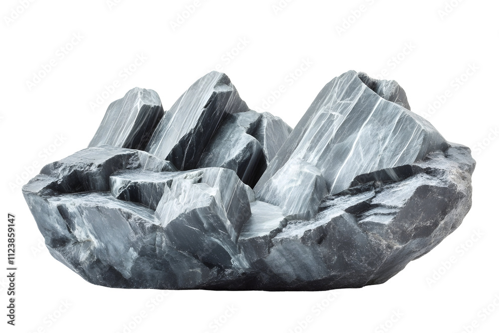 Fototapeta premium Unique patterns of gray rocks arranged aesthetically