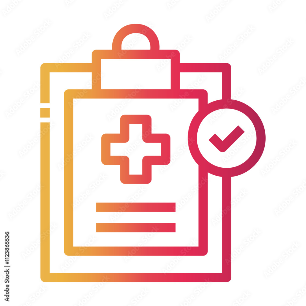 Obraz premium medical check Line Gradient Icon