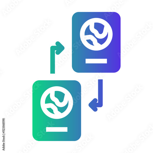 immigration process Gradient icon