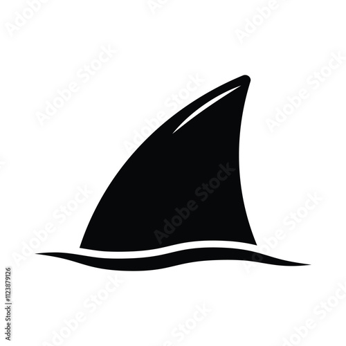 Shark fin moving vector illustration, shark fin icon, symbol clipart