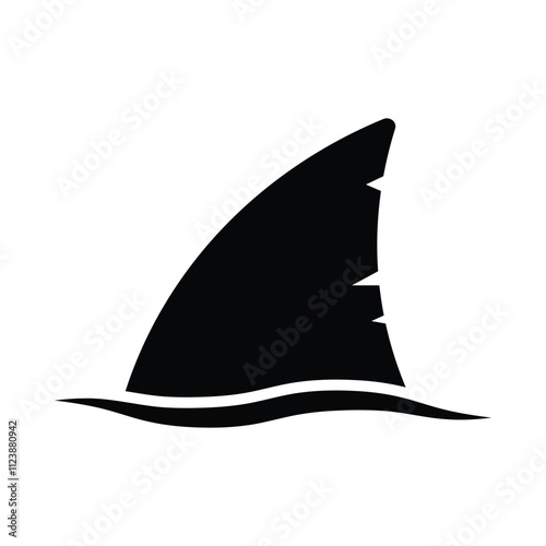 Shark fin vector illustration, shark fin icon, symbol clipart