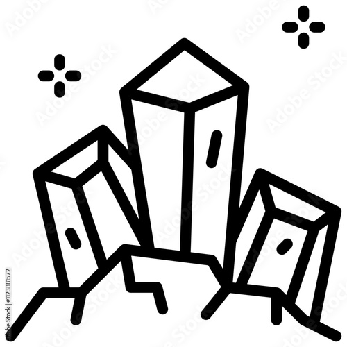 Crystal Icon. Diamond Gems Icon