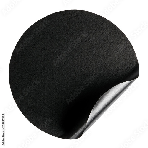 Simple Black Circle Sticker Paper with Transparent Cut Out Format