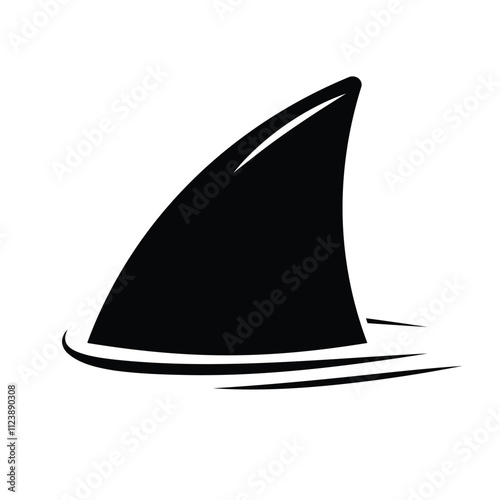 Shark fin moving vector illustration, shark fin icon, symbol clipart