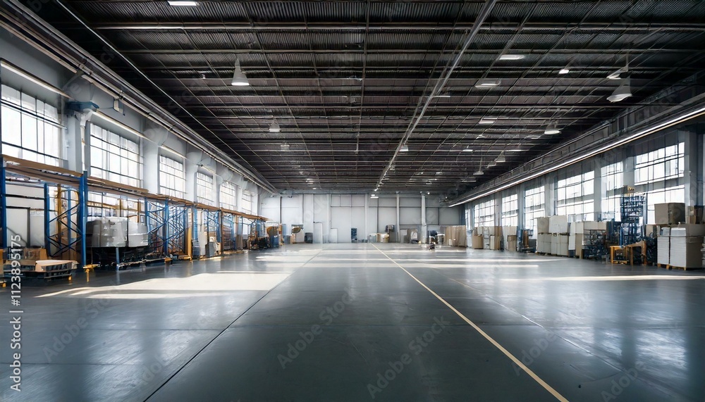 industrial warehouse with clean lines industrial warehouse with clean lines