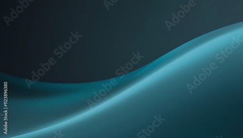 Abstract Teal Wave Gradient Background Design