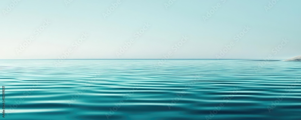 Fototapeta premium Serene ocean view featuring calm waters under a clear sky, perfect for relaxation.