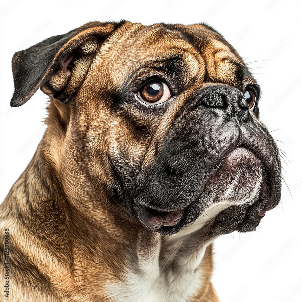 Fototapeta premium Bulldog dog isolated on white background