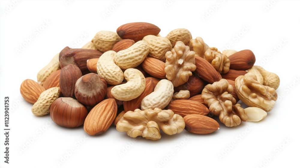 Studio Shot of Nuts - Assorted Nutty Delights in Perfect Focus Studio Shot of Nuts - Assorted Nutty Delights in Perfect Focus