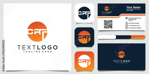 CRF Letter Logo Design.initial CRF icon template