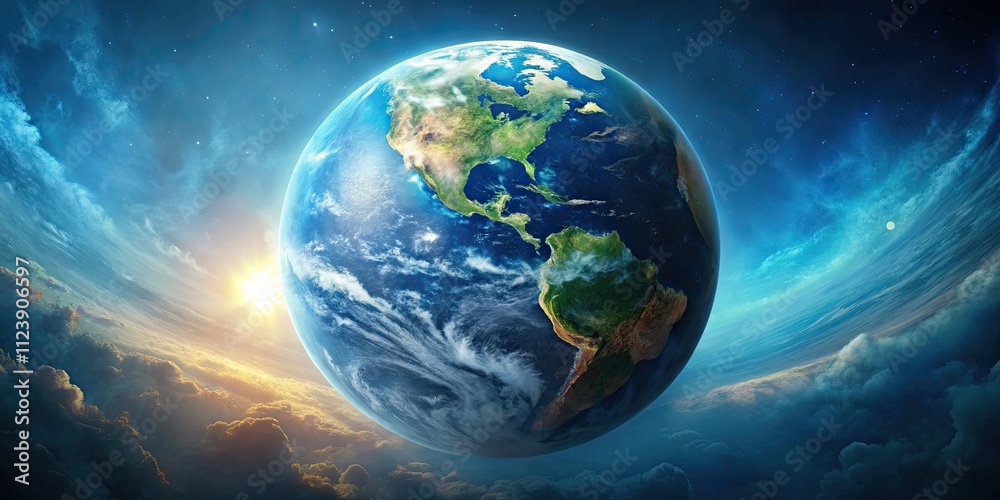 Obraz premium A mysterious and uncertain vision of Earth's future, unknown, uncertain, planet, future, prophecy