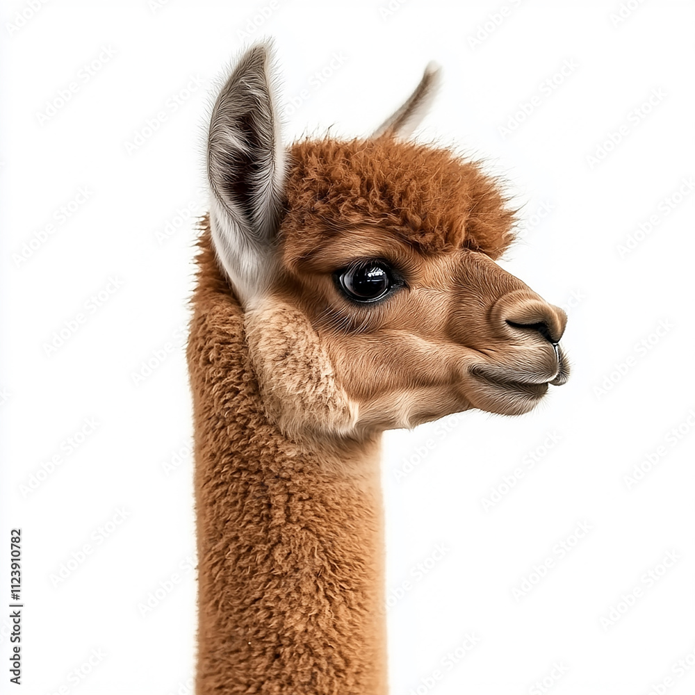 Fototapeta premium Alpaca isolated on white background