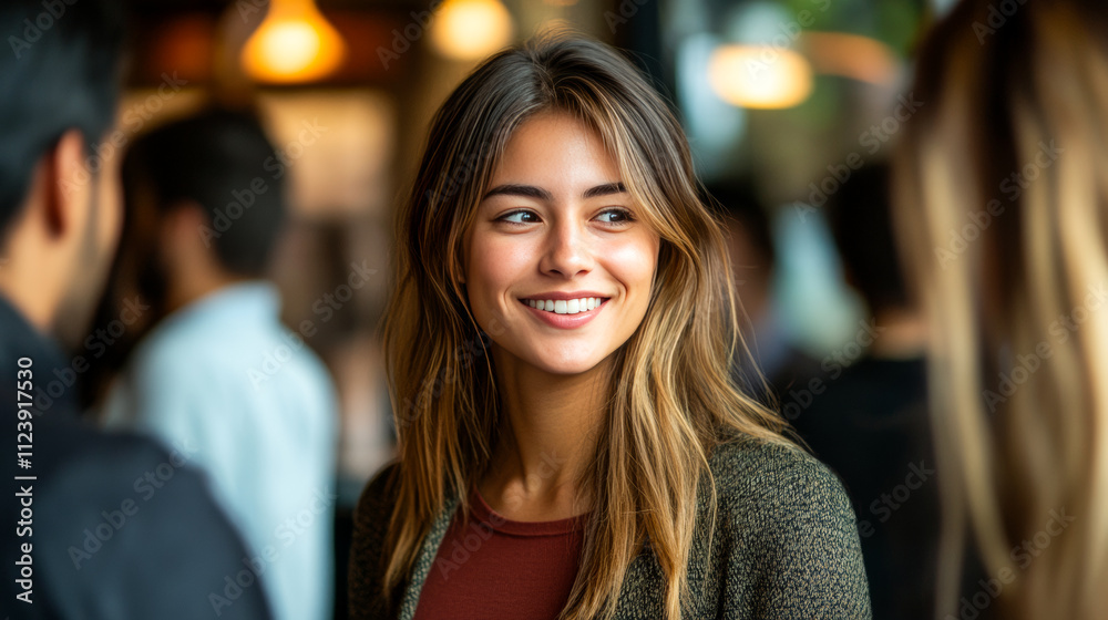 Obraz premium Making New Connections at Networking Event, Business Opportunities and Interaction